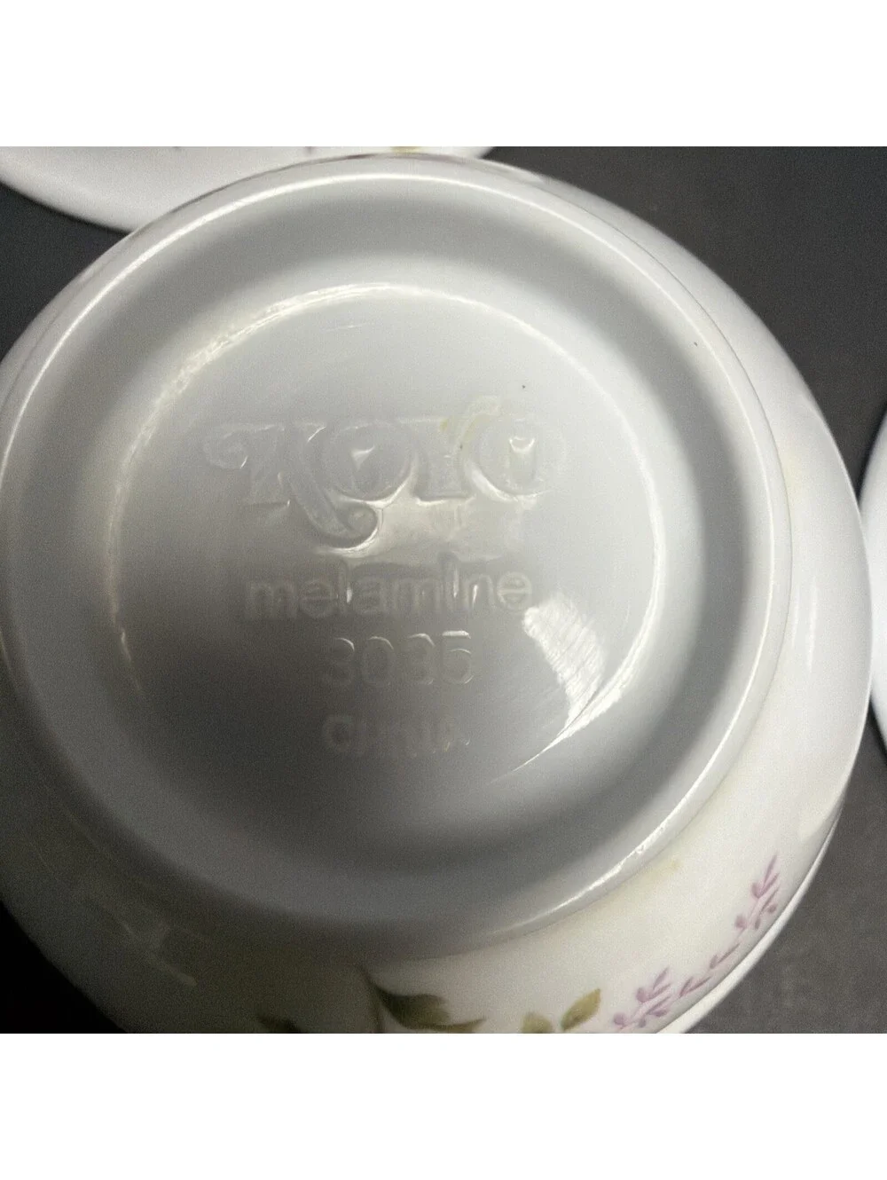 8 Vintage Melamine Koyo Japan Tea Or Rice Cups Bowls White Retro Flower Motif